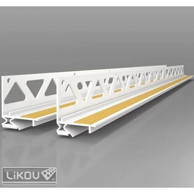 LIKOV Okenní lišta začišťovací 2D PS2-ADAPT omítka 9mm, délka 2,6m - bez perlinky bílá