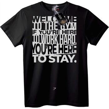 NOONEBRAND Тениска Gym мотивация - L, Black