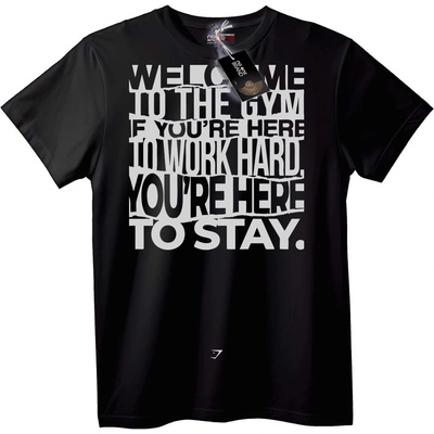 NOONEBRAND Тениска Gym мотивация - L, Black