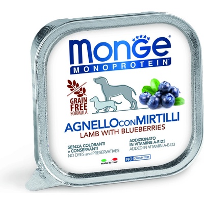 Monge Monoprotein Adult Dog jehněčí a borůvky 150 g