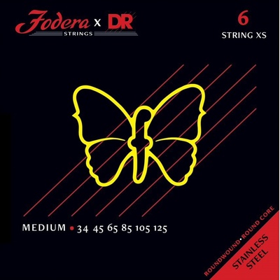 DR Fodera Nickel 6 Medium XS 34125