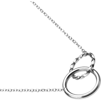 Franco Bene Náhrdelník s 2 kroužky stříbrný 116 – Hledejceny.cz