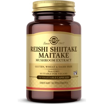 Solgar Reishi Shiitake Maitake Mushroom Extract 50 kapslí