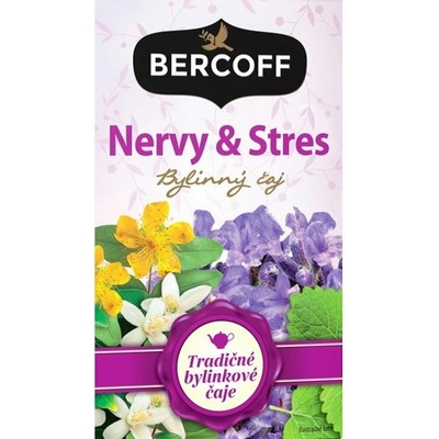 Bercoff Nervy & Stress bylinná čajová zmes 15 x 2 g