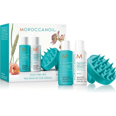 Moroccanoil Scalp Moroccanoil Scalp Balancing Shampoo upokojujúci šampón na mastné vlasy 70 ml + Moroccanoil Scalp Balancing Conditioner upokojujúci kondicionér pre mastnú pokožku hlavy 70 ml + Morocc