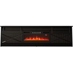 Cama meble RTV GRANERO + шкаф за камина 200x56.7x35 черен/черен гланц (10165475)