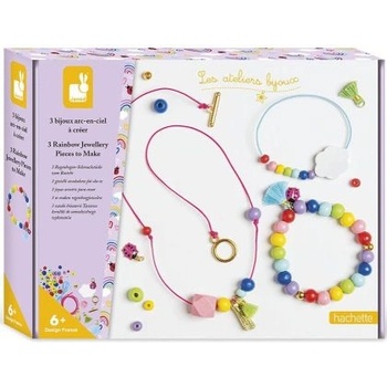 Janod - Творчески комплект за изработка на 3 бижута - Дъга (J07936)