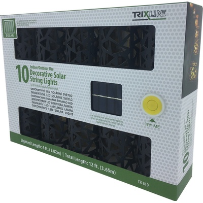 Baterie centrum LED Solárna reťaz 10xE12 3,65m IP44 teplá biela BC0407