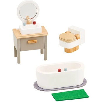 Lelin Комплект мебели за къща за кукли Lelin - Баня, 5 части (L50267)