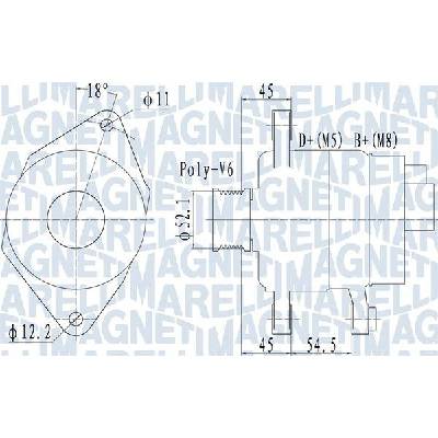 Alternátor MAGNETI MARELLI 063732048010