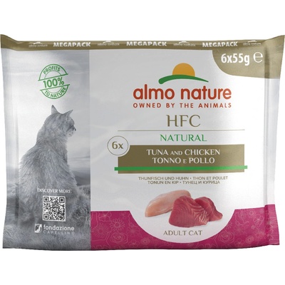 Almo Nature HFC tuňák a kuře 6 x 55 g