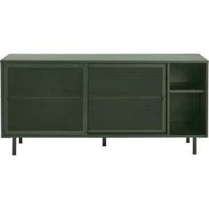 Unique Furniture Тъмнозелен метален нисък скрин с плъзгащи се врати 160x75 cm Veep - Unique Furniture (50220000)
