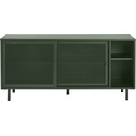 Unique Furniture Тъмнозелен метален нисък скрин с плъзгащи се врати 160x75 cm Veep - Unique Furniture (50220000)