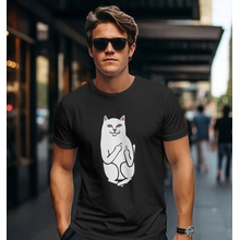 Bullshirt.sk pánske tričko Funny Cat čierne