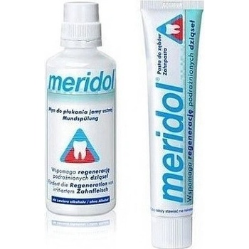 Meridol zubná pasta 75 ml + ústna voda 400 ml darčeková sada
