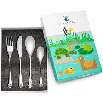 Zilverstad Детски прибори за хранене от неръждаема стомана в сребристо 4 бр. Water life - Zilverstad (4259070)