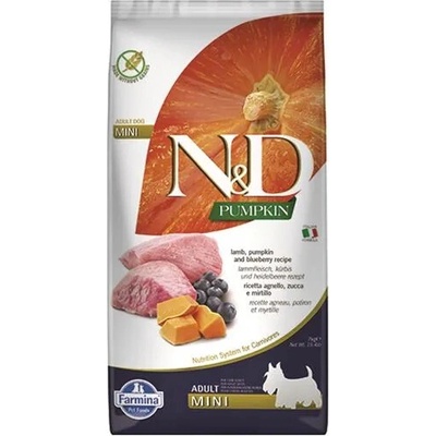 N&D PUMPKIN GF adult Mini dýně jehněčí & borůvka 7 kg