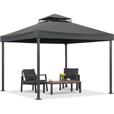Garden Point Антрацитен градински павилион Валенсия 3х3 м Garden Point (GAP954)