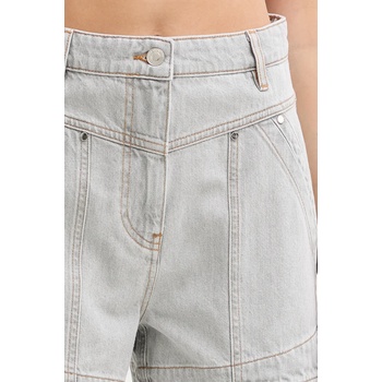 IRO Дънков къс панталон iro в сиво с изчистен дизайн с висока талия wp30hippolie (wp30hippolie)