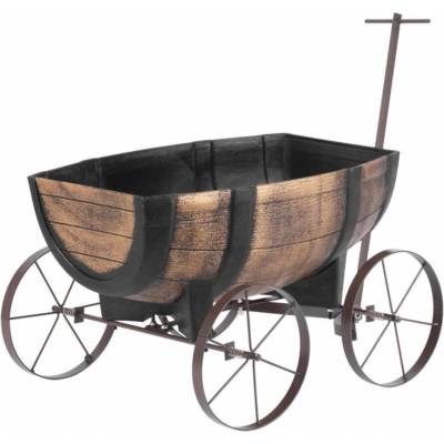 Strend Pro Kvetináč GDA Woodeff 817 whiskey barel wagon 41,5x29x19 cm