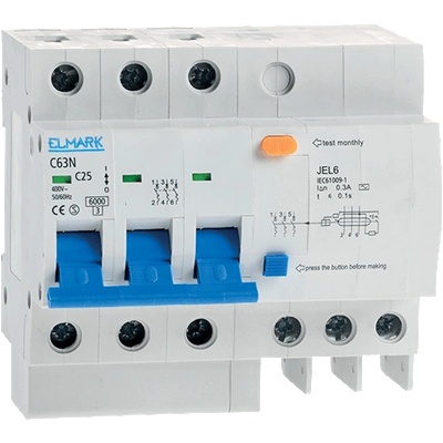 ELMARK КОМБИНИРАНА ДТЗ jel6 6ka c16 3p 16a/300ma (40318)