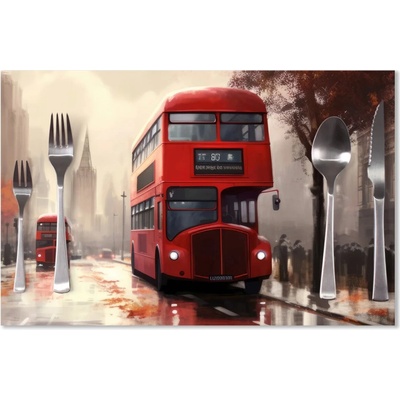 Sablio Prestieranie Londýn Double-decker 1 40x30cm