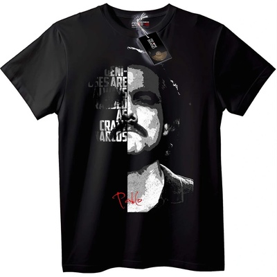 NOONEBRAND Тениска Гений Пабло - 4XL, Black