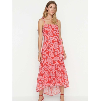 Trendyol Червена флорална миди рокля с презрамки Trendyol Trendyol | Cherven | ЖЕНИ | XL