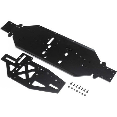 Losi 1:5 DBXL 2.0 4WD: Šasi 4 mm s priečkou čierne