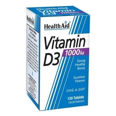 HEALTHAID Хранителна добавка Витамин Д 3 , Health Aid Vitamin D3 1000iu 120 Tabs