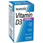 HEALTHAID Хранителна добавка Витамин Д 3 , Health Aid Vitamin D3 1000iu 120 Tabs