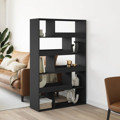 vidaXL Knihovna černá 100x33x156,5 cm kompozitní dřevo