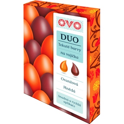 OVO Duo tekuté potravinářské barvivo oranžová a hnědá 2 × 20 ml