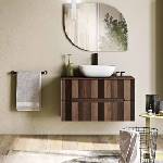BlueLife Balos шкаф за баня 90см teak + Керамична мивка DRV - 50 (B.BALOS90TEK/SET)