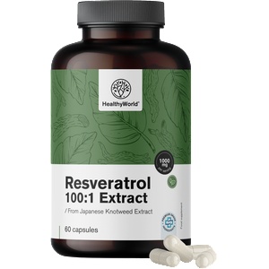 HealthyWorld Resveratrol 1000 mg - 100: 1 Extract - 60 капсули