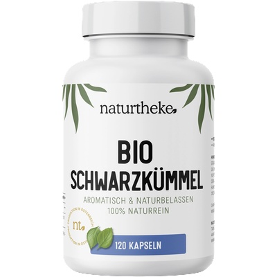 Naturtheke GmbH Био смлян черен кимион - 120 капсули
