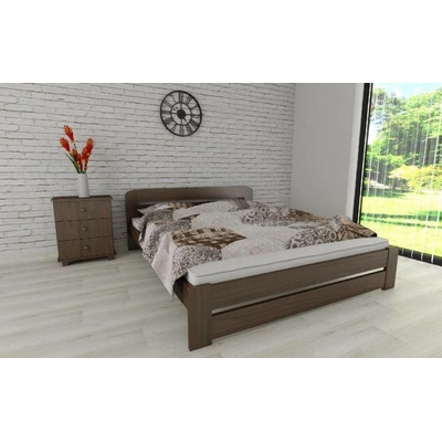 ComfortMatrace Lili + rošt masiv borovice barva ořech matrace Goltex 15cm
