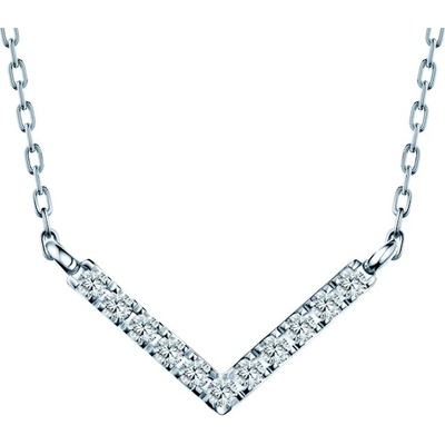 Savicki Náhrdelník biele zlato, laboratórne diamanty SYL-N01-BR-006-LAB-B