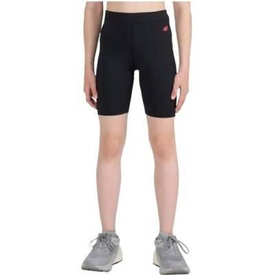 4F JUNIOR-SHORT TIGHTS FNK F099-20S-DEEP BLACK Černá