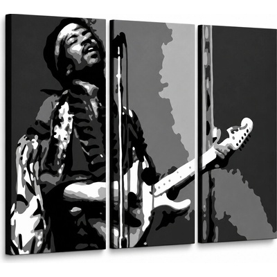 Ručne maľovaný POP Art obraz Jimmy Hendrix - 90x60 cm