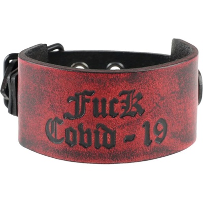 Leather & steel fashion гривна Fuck Covid-19 LSF1