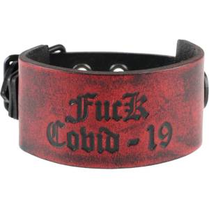 Leather & steel fashion гривна Fuck Covid-19 LSF1