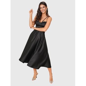 Edoti MARILYN пунктирана миди рокля - черна Edoti | Cheren | ЖЕНИ | XS