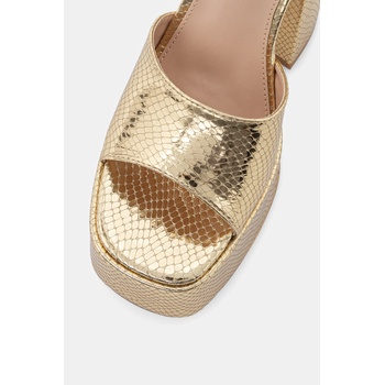 Koi Footwear Сандали Koi Footwear Shonen Gold Lizard Platform Heels (Shonen)