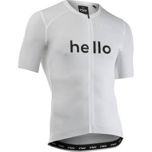 Northwave Мъжка фланелка с къс ръкав за колоездене Northwave Blade Hello Goodbye Jersey Short Sleeve Cycling jersey - White - размер M (056-3991-0113)