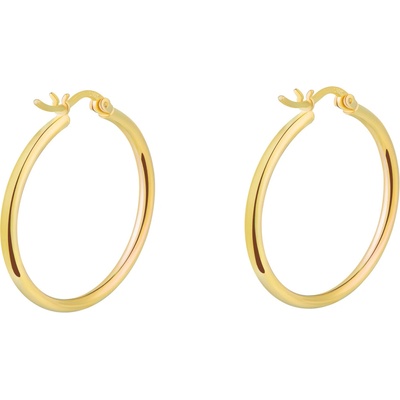 Olivie strieborné kruhy gold 7066