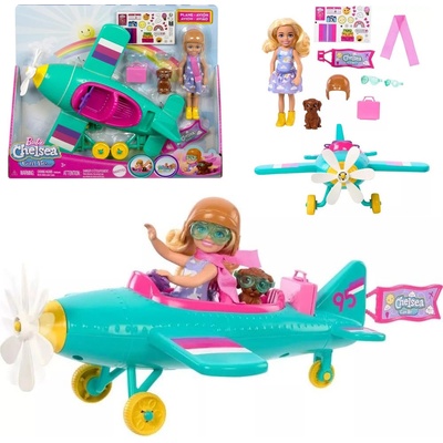 Barbie Chelsea lietadlo súprava s bábikou a príslušenstvom HTK38