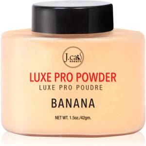 J. Cat Beauty Luxe Pro фиксираща пудра на прах с матиращ ефект цвят 101 Banana 42 гр