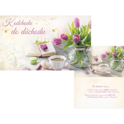 Přání k odchodu do důchodu - váza s tulipány – Zboží Mobilmania