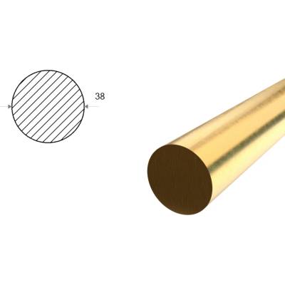 Mosadzná tyč kruhová 38 mm – ťahaná (CW614N)